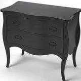 34" White Solid Wood Two Drawer Chest