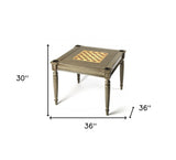 36" Black Manufactured Wood Square Coffee Table