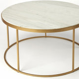 Metal And Marble Coffee Table