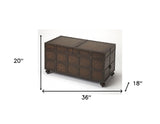 Faux Leather Storage Coffee Table
