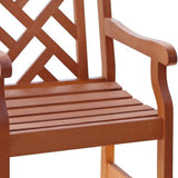 Brown Patio Armchair With Diagonal Design