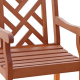 Brown Patio Armchair With Diagonal Design
