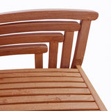 Set Of Two Brown Stacking Armchairs