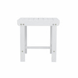 White Outdoor Wooden Side Table