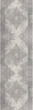 2’ X 15’ Gray Distressed Medallion Runner Rug