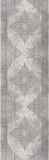 2’ X 15’ Gray Distressed Medallion Runner Rug