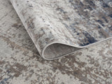 2’ X 20’ Navy Blue Distressed Striations Runner Rug
