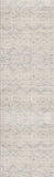2’ X 13’ Ivory Distressed Ikat Pattern Runner Rug