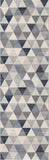 2’ X 6’ Navy Blue Geometric Diamond Area Rug