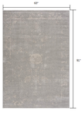 5’ X 8’ Modern Gray Distressed Area Rug