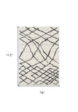 5’ X 8’ Gray And Black Modern Abstract Area Rug