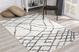 7’ X 9’ Gray And Black Modern Abstract Area Rug