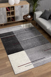 5’ X 8’ Gray Modern Geometric Area Rug