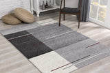 7’ X 9’ Gray Modern Geometric Area Rug