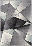 4’ X 6’ Gray And Blue Prism Pattern Area Rug