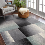 7' X 9’ Gray Modern Geometric Area Rug