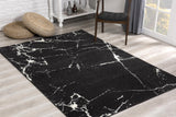 8’ X 11’ Black And White Abstract Breakage Area Rug