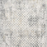 5' X 7' Gray Abstract Dhurrie Area Rug
