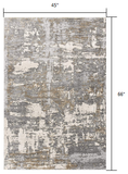 8' X 11' Grey Geometric Area Rug