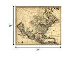 16" X 24" California As An Island C1650 Vintage Map Wall Art