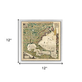 18" X 18" Vintage 1773 Map Of British Empire In North America Wall Art