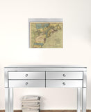 Vintage 1652 Map Of Early North America Unframed Print Wall Art