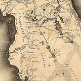 20" X 24" C1823 Early Map Of Florida Vintage Poster Wall Art