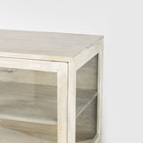 Rustic Dark Gray Two Door Shadowbox Cabinet