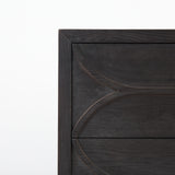 Rustic Dark Brown Two Door Shadowbox Cabinet