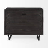 Contemporary Dark Oval Accent Cabinet
