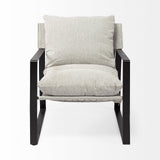 Ash Gray And Black Metal Sling Chair