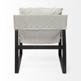 Ash Gray And Black Metal Sling Chair