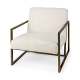 Geo Modern Cream And Gold Accent Or Side Chair