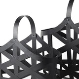 Set Of Three Detailed Wicker Storage Baskets