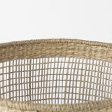 Set Of Two Brown Wicker Storage Baskets