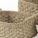 Set Of Two Striped Wicker Storage Baskets