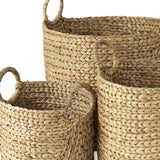 Set Of Two Wicker Storage Baskets With Long Handles