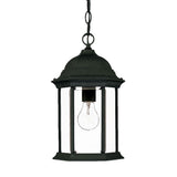 Matte Black Glass Lantern Hanging Light