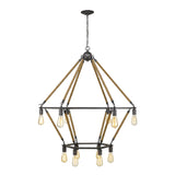 Holden 12-Light Antique Gray Wagon Wheel Chandelier