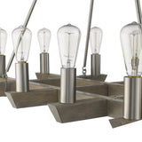 Finnick 12-Light Satin Nickel Chandelier
