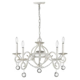 Callie 5-Light Country White Chandelier