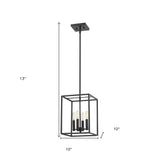 Cobar 4-Light Matte Black Pendant