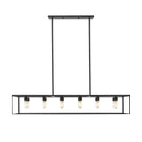 Cobar 5-Light Satin Nickel Island Pendant