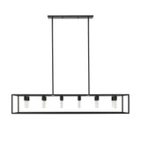 Cobar 12-Light Matte Black Island Pendant