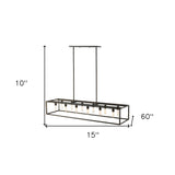 Cobar 12-Light Matte Black Island Pendant