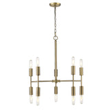 Perret 10-Light Aged Brass Chandelier