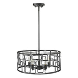 Amoret 5-Light Matte Black Convertible Pendant
