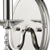 Silver Three Light Wall Sconce with White Fabric Shade