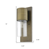 Contemporary Antique Bronze and Glass Wall Light