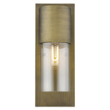 Contemporary Brushed Gold and Glass Wall Light